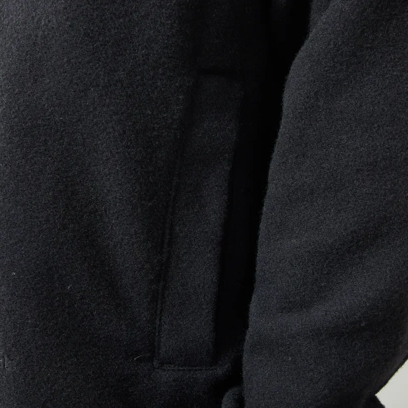 Foret Raven Wool Zip Overshirt Black-6