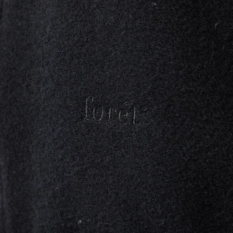 Foret Raven Wool Zip Overshirt Black-8