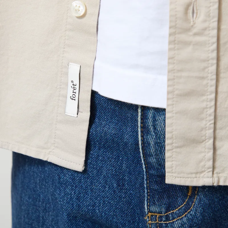 Foret Maple Embroidery Oxford Shirt Oat-7