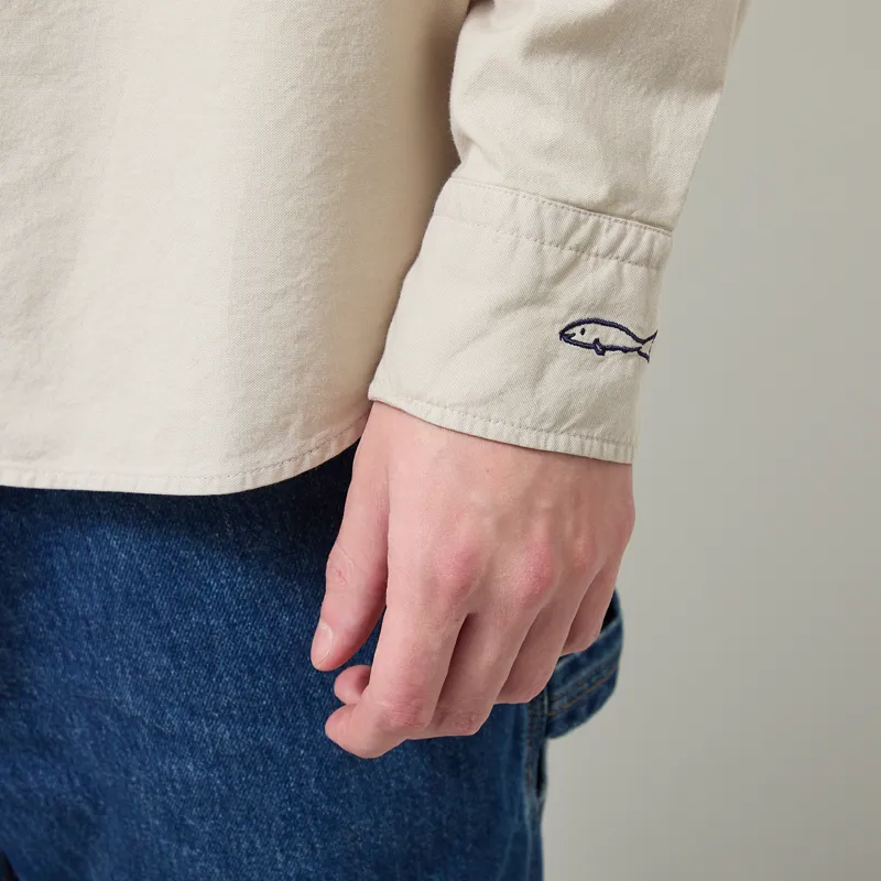 Foret Maple Embroidery Oxford Shirt Oat-8