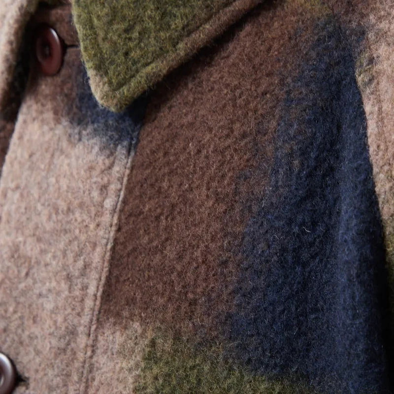Foret Fragment Wool Jacket Blue Check-6