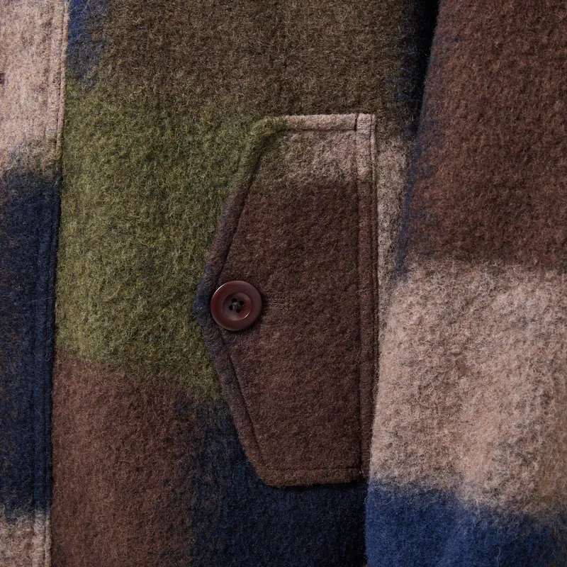 Foret Fragment Wool Jacket Blue Check-7