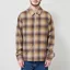 Foret Raven Wool Zip Overshirt Fallow Check