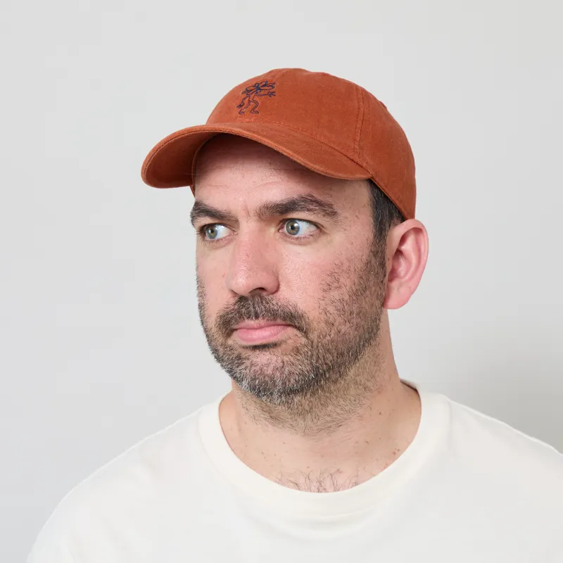 Foret Tree Washed Herringbone Cap Brown