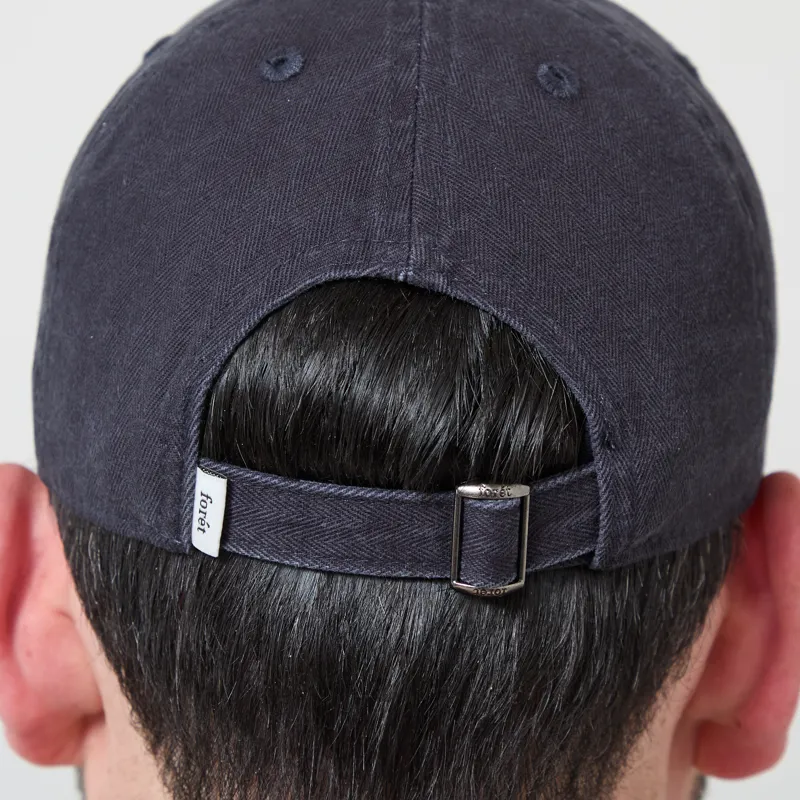 Foret Bird Washed Herringbone Cap Navy-4