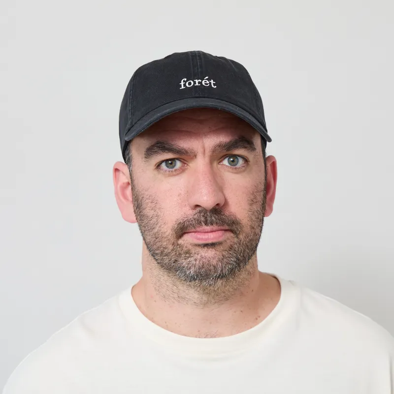 Foret Hawk Washed Cap Black-1