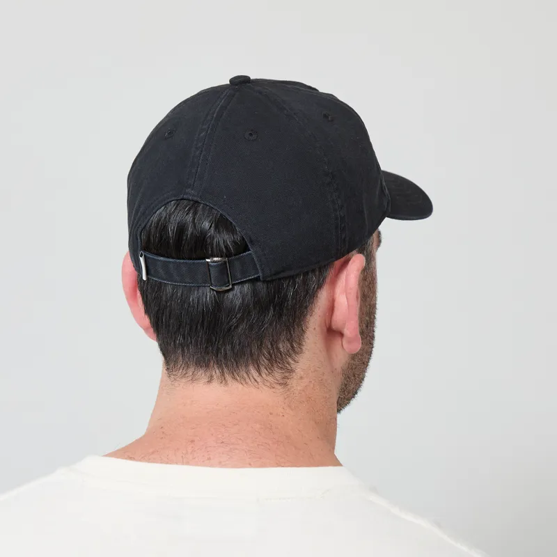 Foret Hawk Washed Cap Black-2