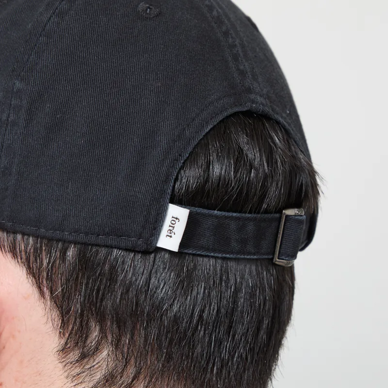 Foret Hawk Washed Cap Black-4