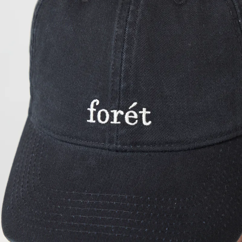 Foret Hawk Washed Cap Black-3