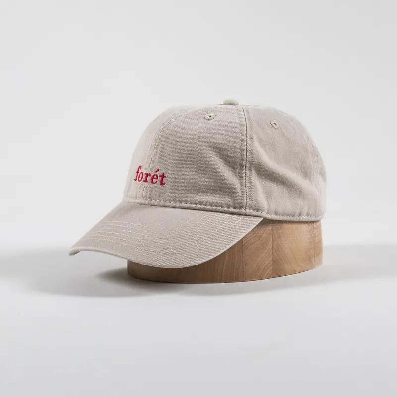 Foret Hawk Washed Cap Khaki Red