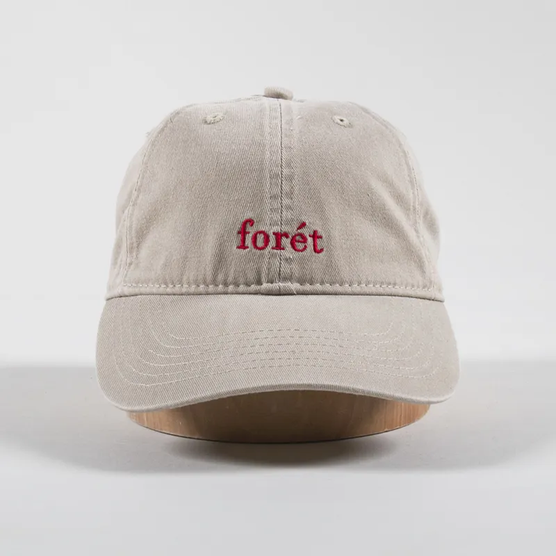 Foret Hawk Washed Cap Khaki Red-1