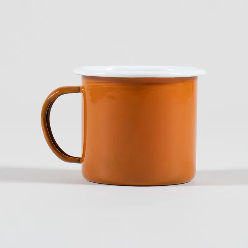 Foret Bean Enamel Mug Orange White-1