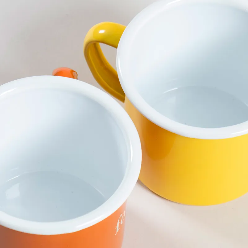 Foret Bean Enamel Mug Yellow White-2