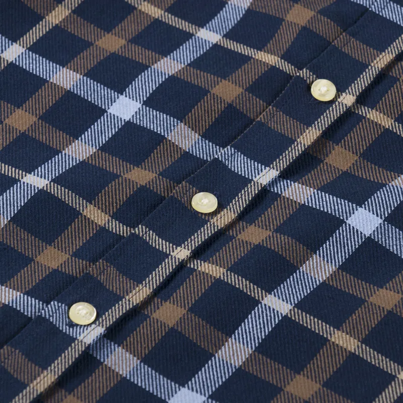 Foret Grip Check Shirt Navy Check-4