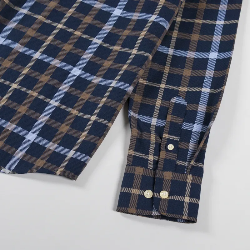 Foret Grip Check Shirt Navy Check-6