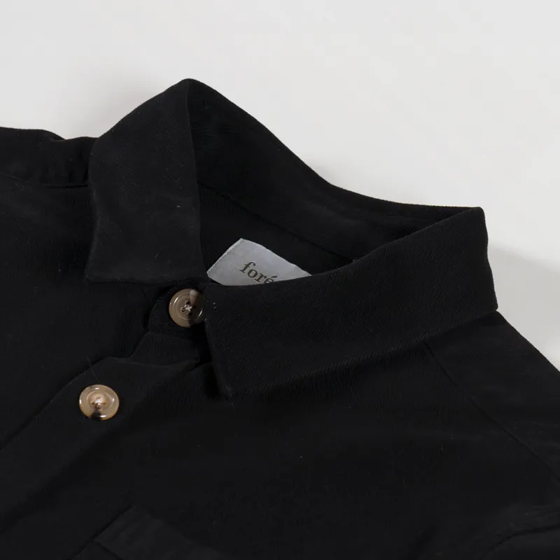 Foret Fellow Twill Shirt Washed Black-4