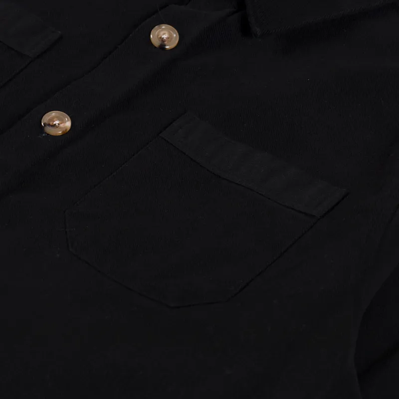 Foret Fellow Twill Shirt Washed Black-5
