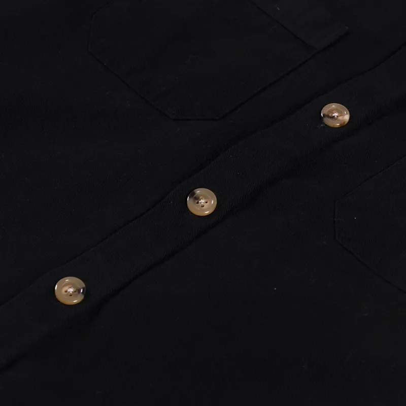 Foret Fellow Twill Shirt Washed Black-6