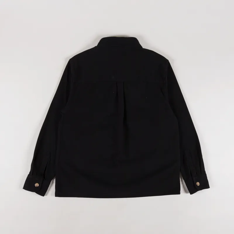 Foret Fellow Twill Shirt Washed Black-1