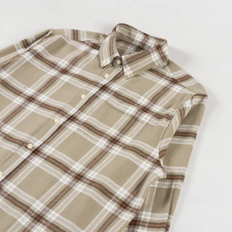 Foret Hornet Flannel Shirt Vintage Khaki-2
