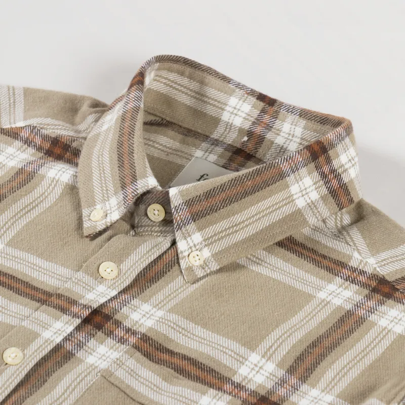 Foret Hornet Flannel Shirt Vintage Khaki-3