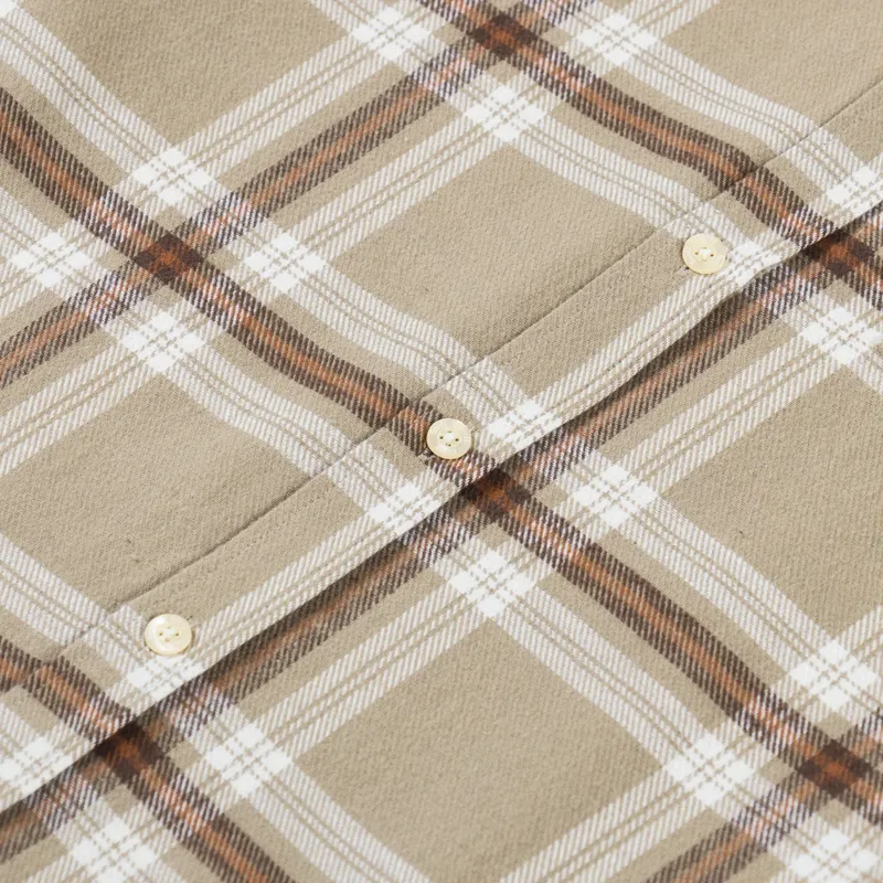 Foret Hornet Flannel Shirt Vintage Khaki-4