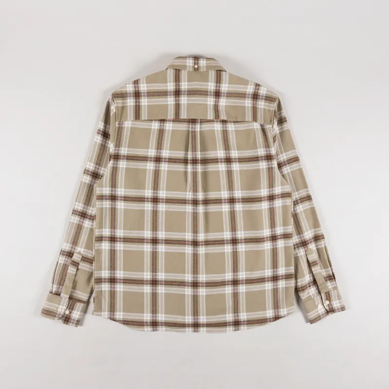 Foret Hornet Flannel Shirt Vintage Khaki-1