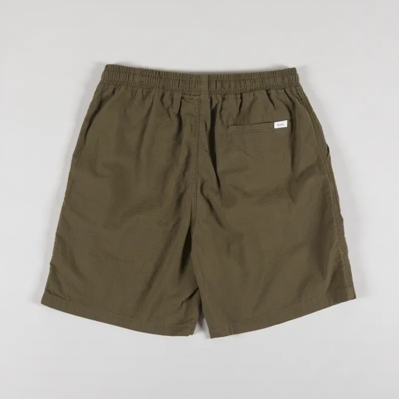 Foret Hush Seersucker Shorts Army-1