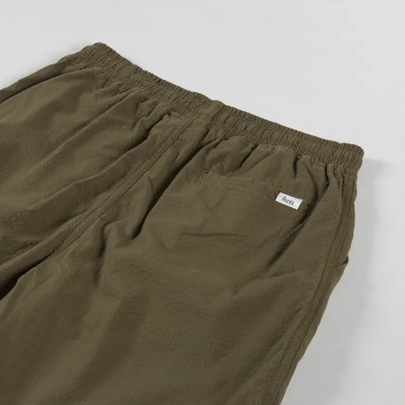 Foret Hush Seersucker Shorts Army-3