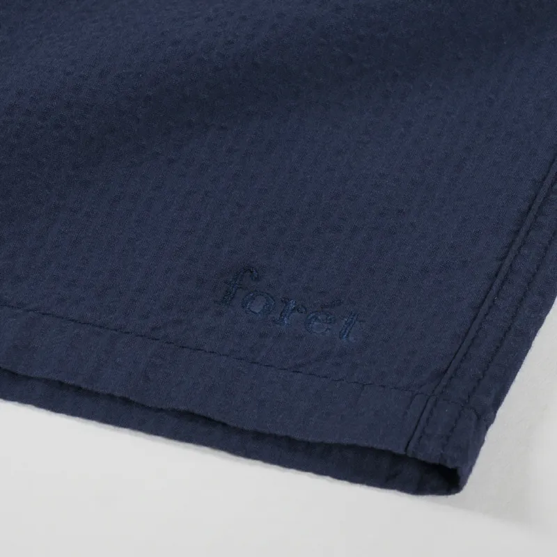 Foret Hush Seersucker Shorts Navy-7