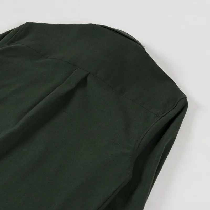 Foret Map Flannel Shirt Dark Moss-3