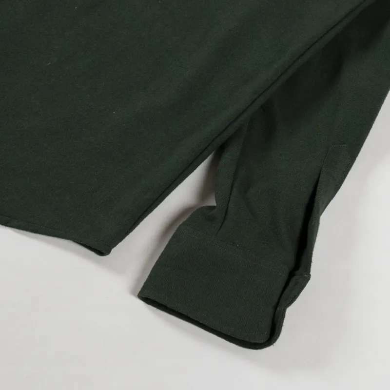 Foret Map Flannel Shirt Dark Moss-8