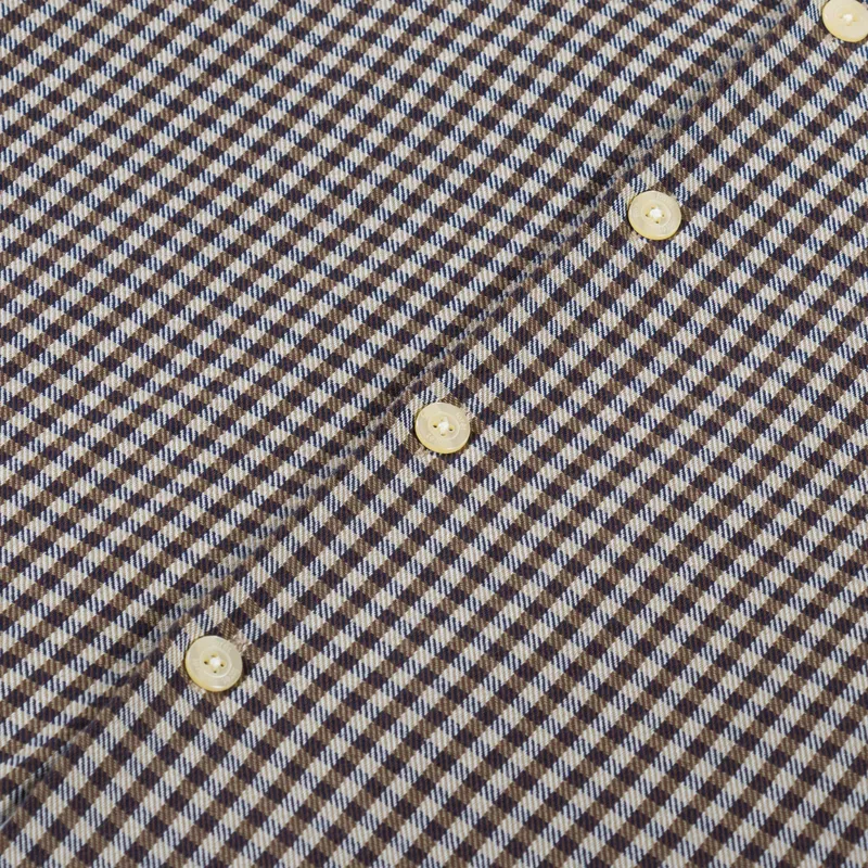 Foret Hush Twill Shirt Brown Check-4