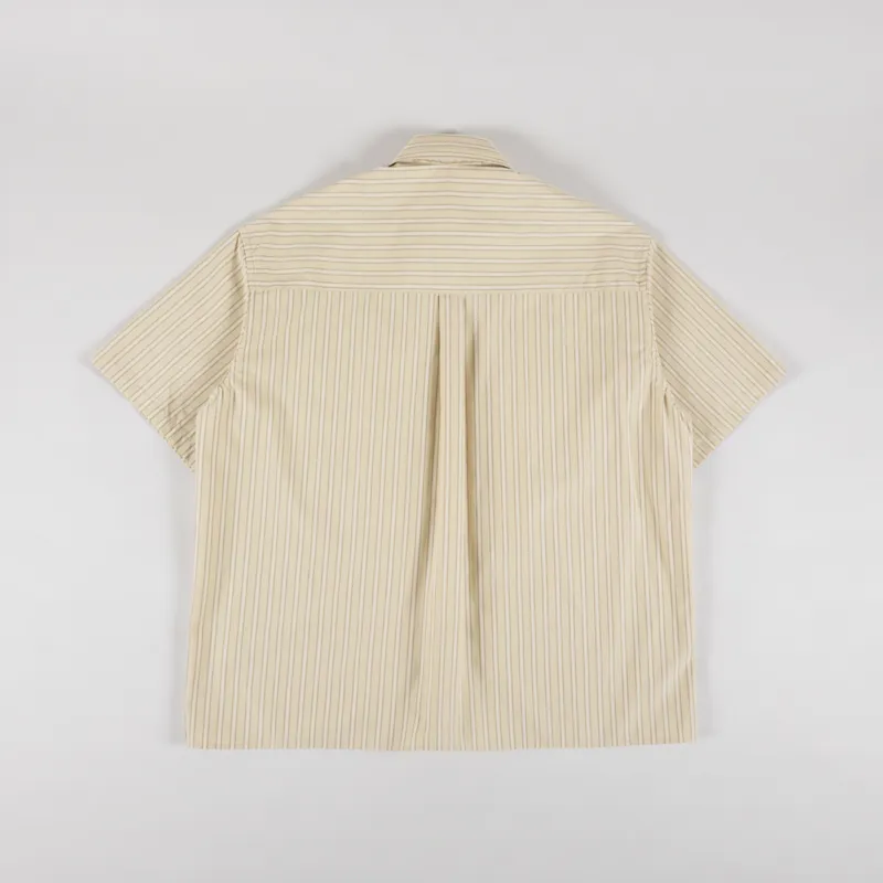 Foret Rose Poplin Shirt Dusty Yellow Stripe-1