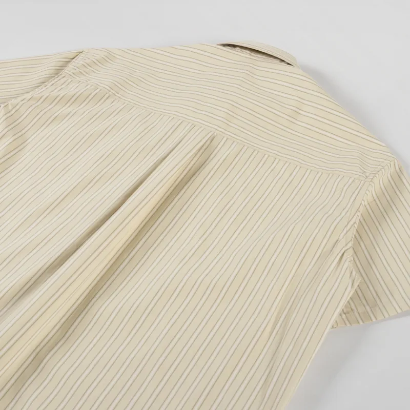 Foret Rose Poplin Shirt Dusty Yellow Stripe-3
