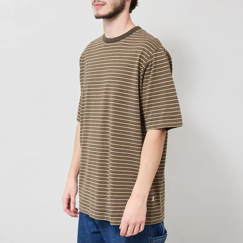 Foret Repeat Relaxed Fit T Shirt Wood Stripe-1