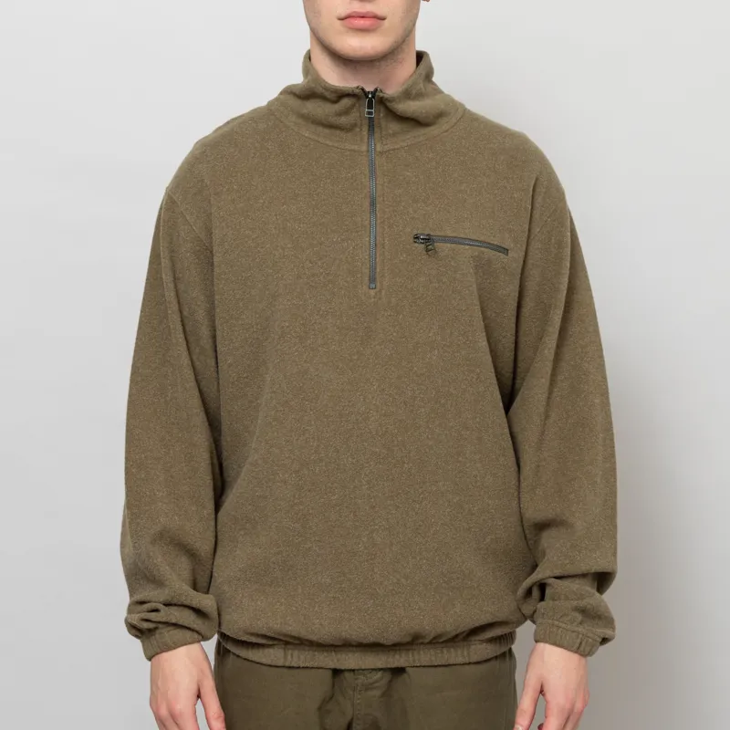 Foret Elm Half Zip Sweatshirt Army