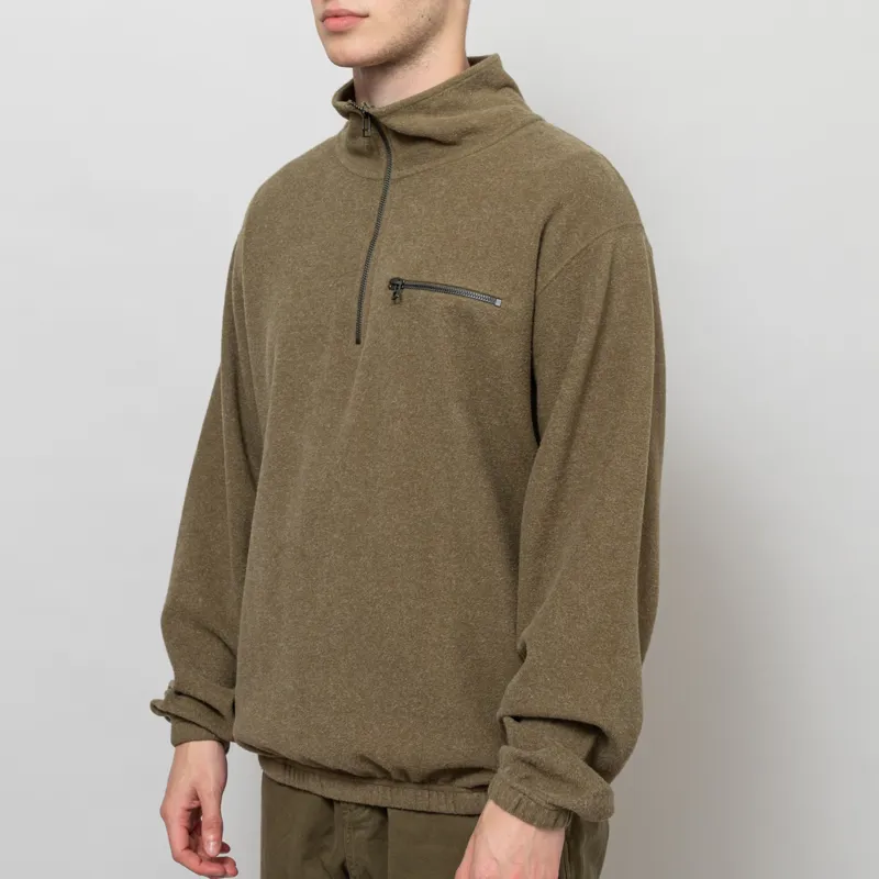 Foret Elm Half Zip Sweatshirt Army-1