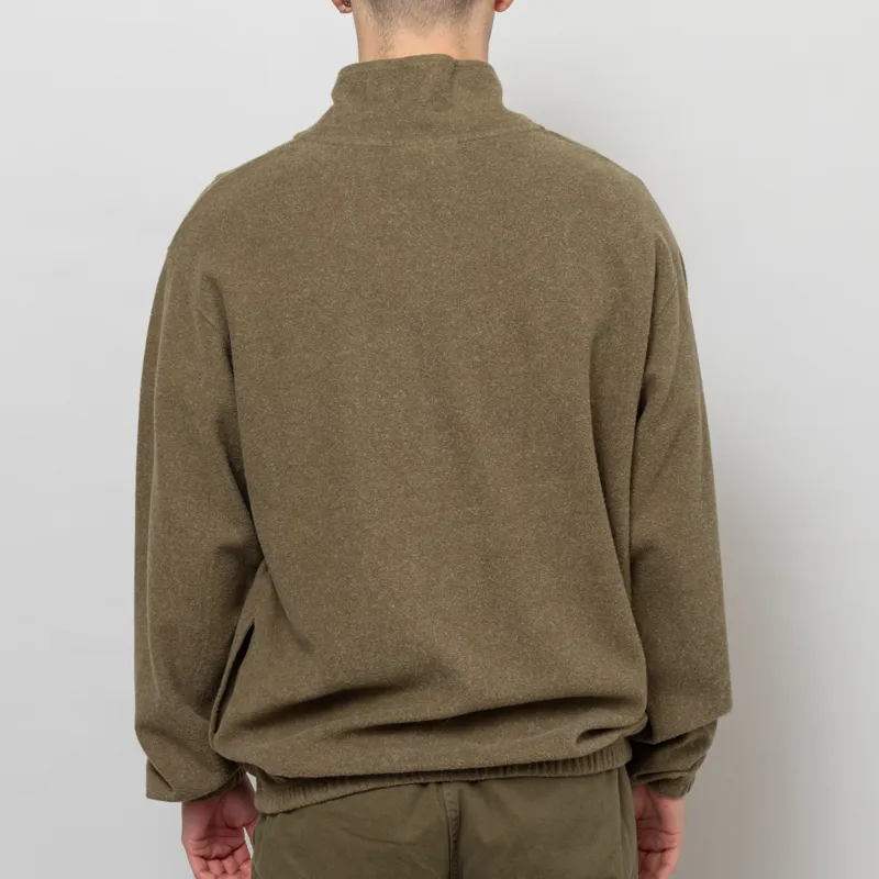 Foret Elm Half Zip Sweatshirt Army-3
