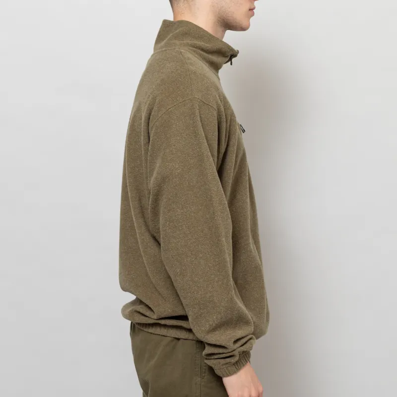 Foret Elm Half Zip Sweatshirt Army-4