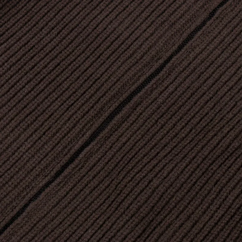 Foret Delta Wool Zip Knit Dark Brown-4