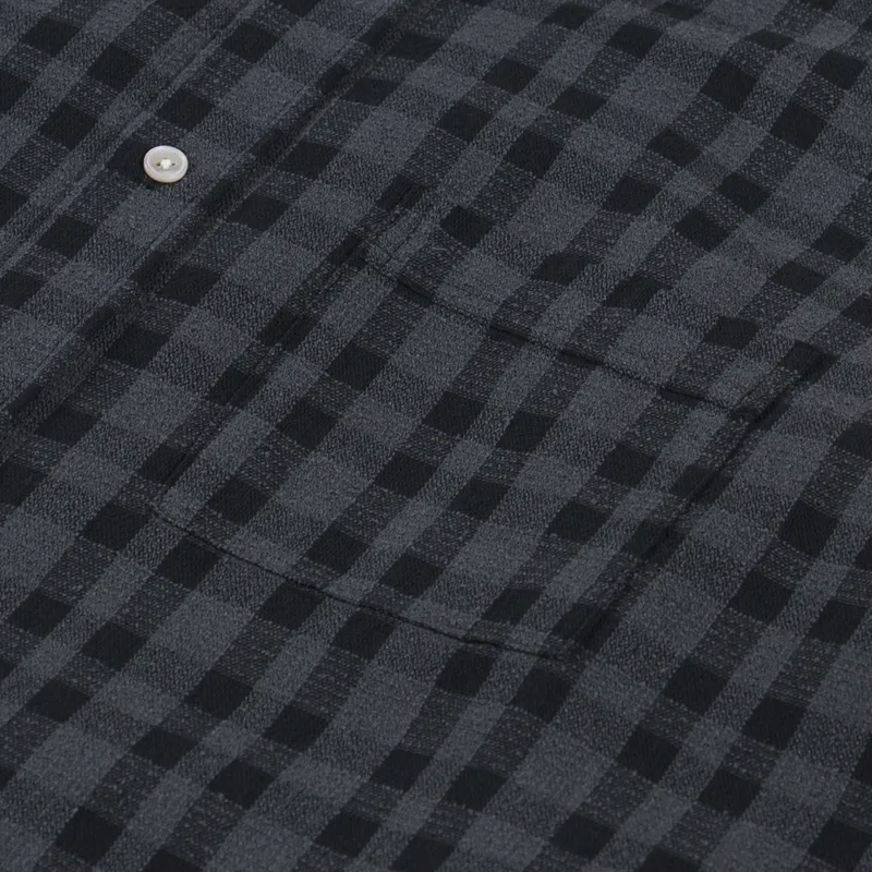 Foret Creek Boucle Check Shirt Dark Grey Black-8