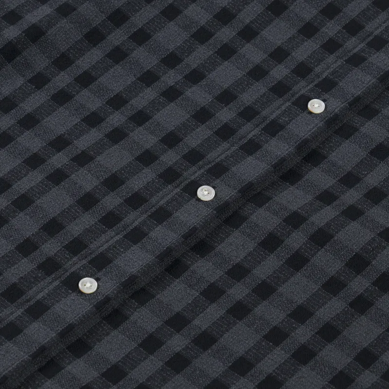 Foret Creek Boucle Check Shirt Dark Grey Black-5