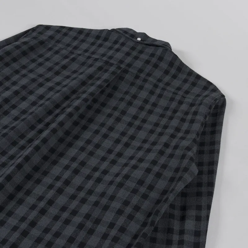 Foret Creek Boucle Check Shirt Dark Grey Black-3