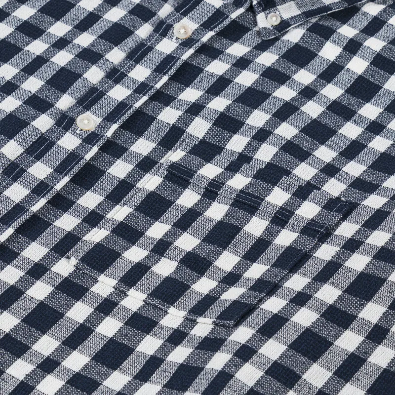 Foret Creek Boucle Check Shirt Navy Cloud-8
