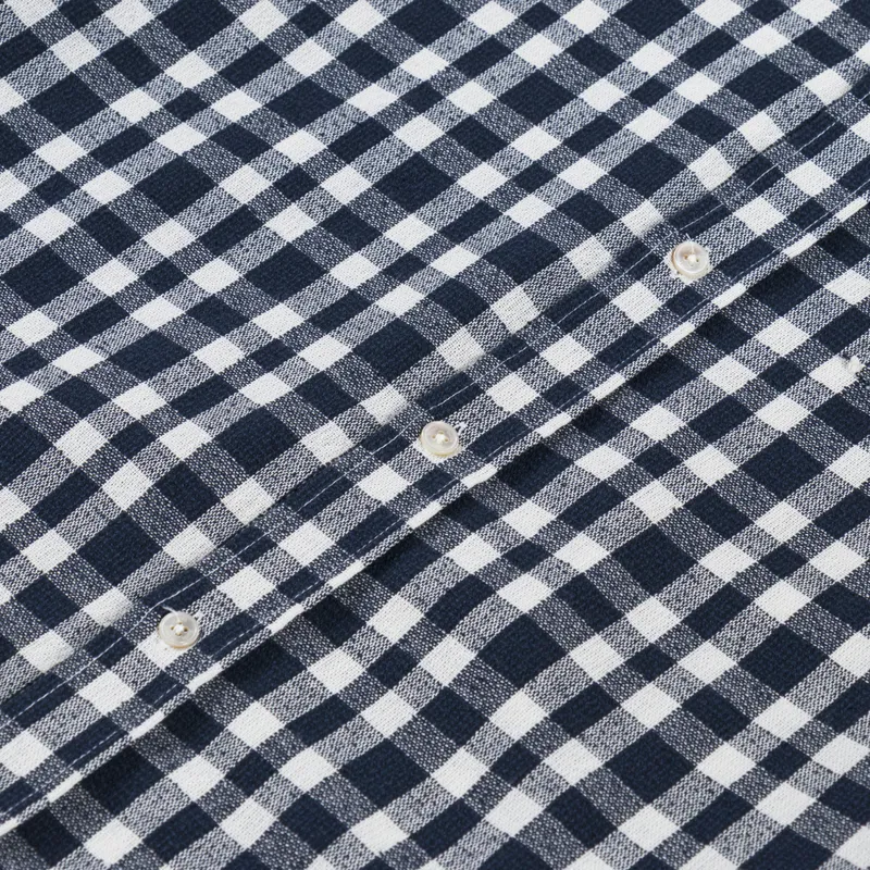 Foret Creek Boucle Check Shirt Navy Cloud-5