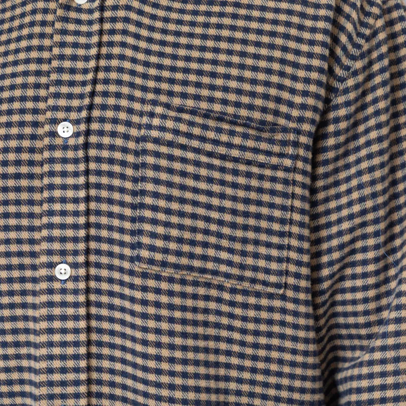 Foret Creek Flannel Shirt Burnt Khaki Navy-7
