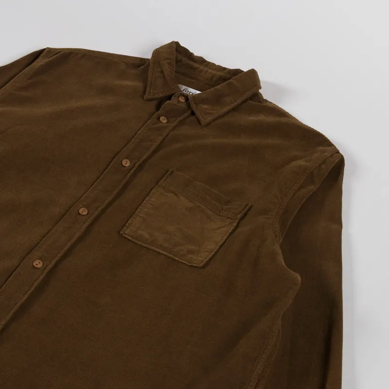 Foret River Corduroy Shirt Burnt Khaki-2