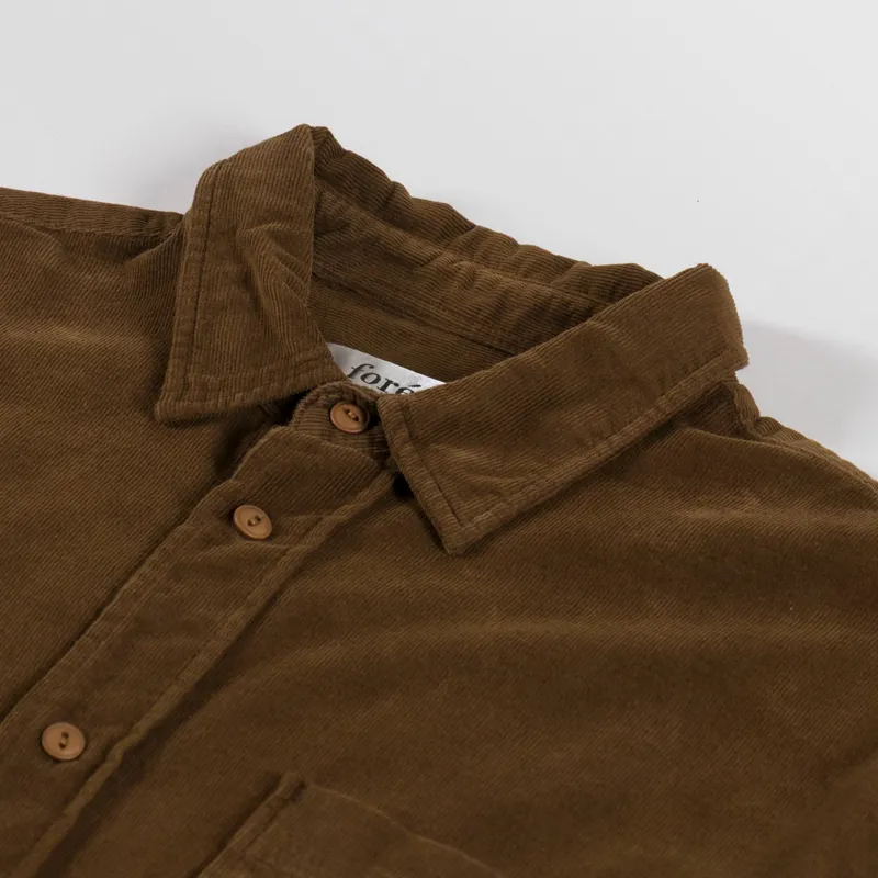 Foret River Corduroy Shirt Burnt Khaki-4