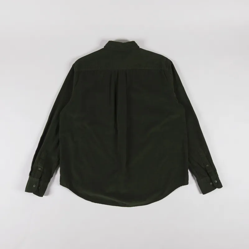 Foret River Corduroy Shirt Dark Green-1